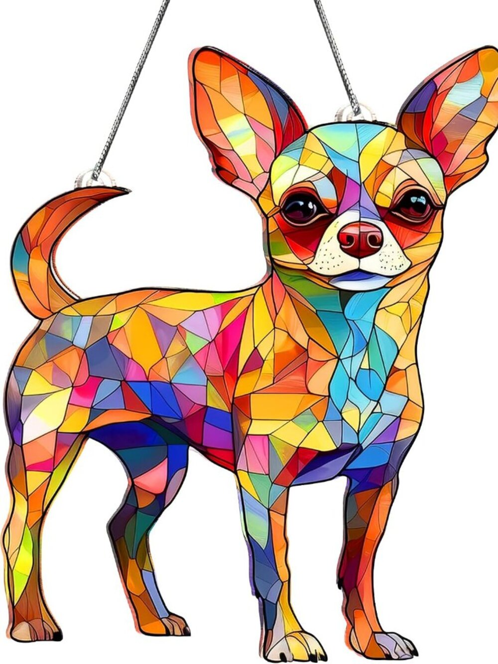 Chihuahua Acrylic Suncatcher for Window or Rear View Mirror